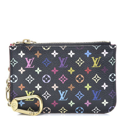 Louis Vuitton Monogram Multicolor Key Pouch Black Grenade 1 of 9
