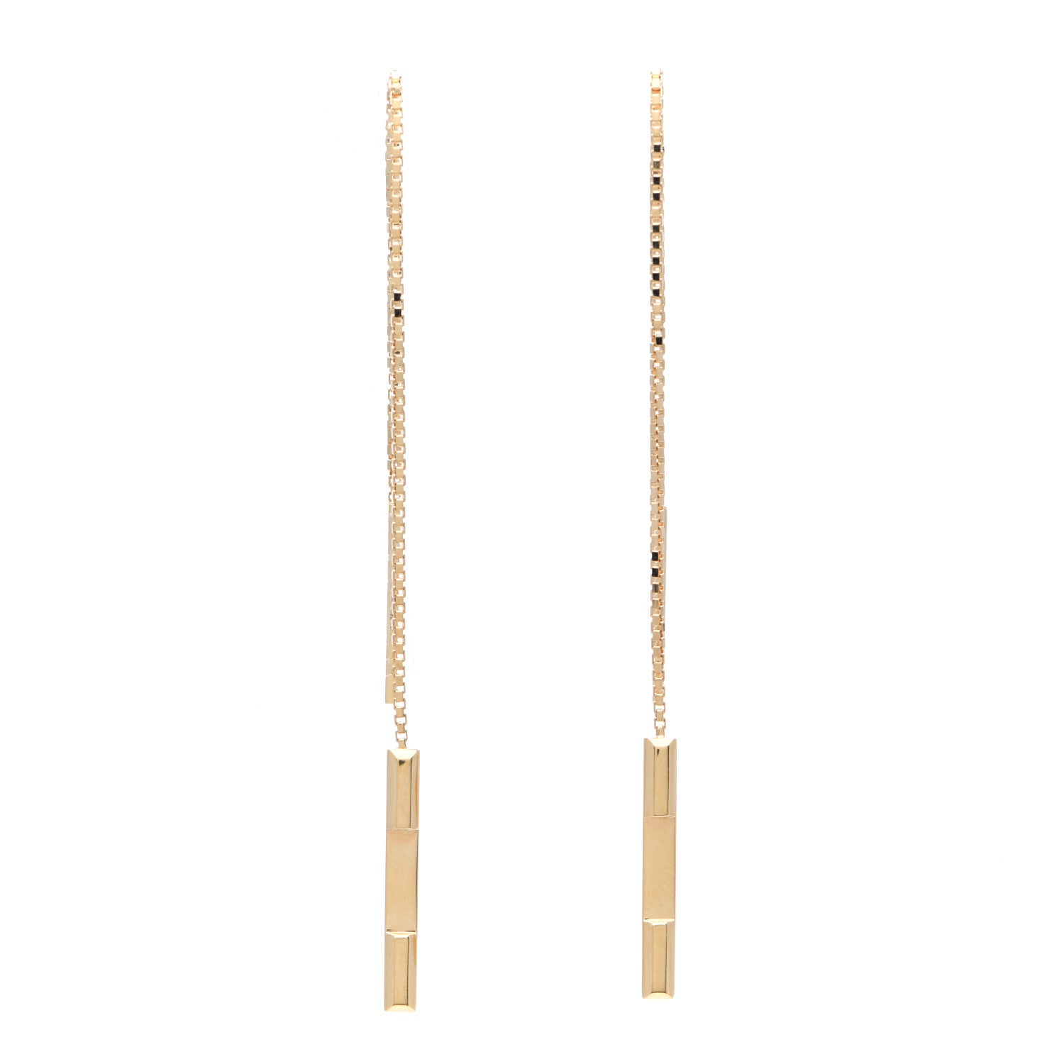 Gucci 18K Yellow Gold Link to Love Chain Earrings 1 of 6