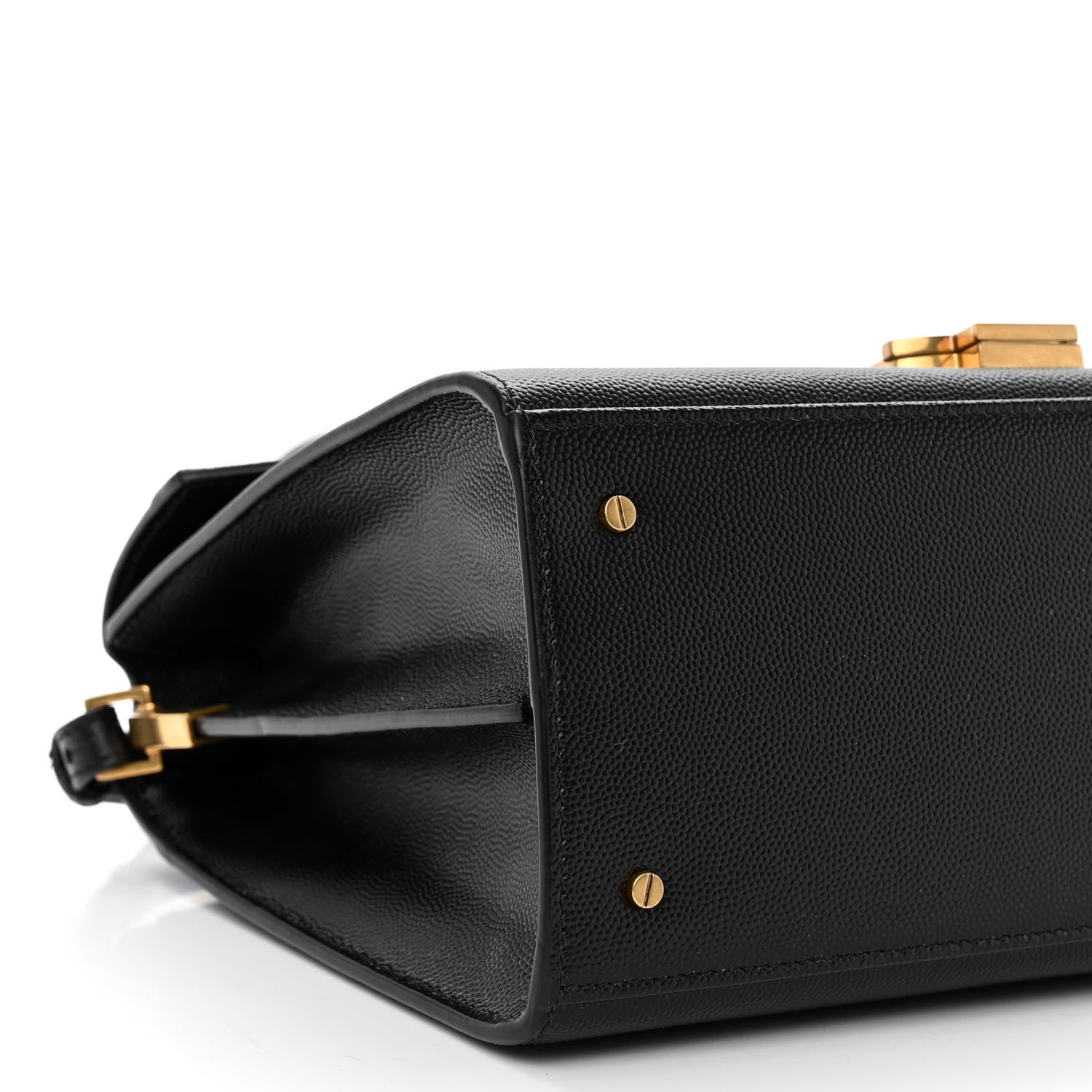 Saint Laurent Grain de Poudre Medium Classic Monogram Cassandra Top Handle Black 8 of 9