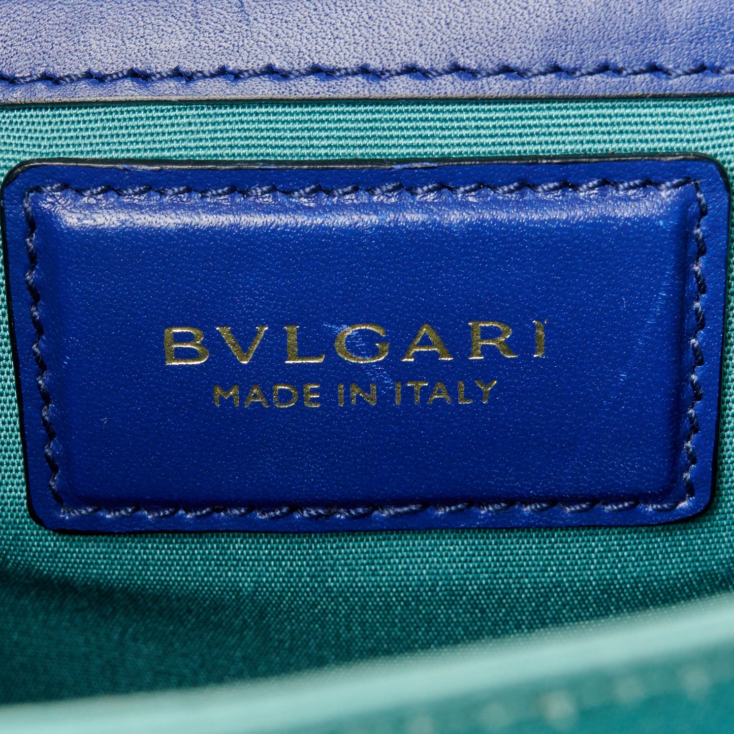 Calfskin Large Serpenti Forever Top Handle Blue