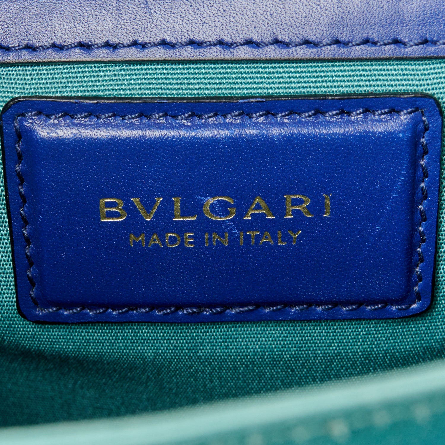 Bulgari Calfskin Large Serpenti Forever Top Handle Blue 7 of 13