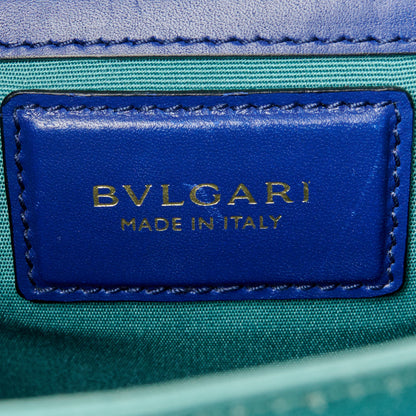 Bulgari Calfskin Large Serpenti Forever Top Handle Blue 7 of 13
