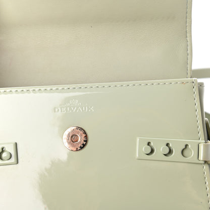 Delvaux Patent Calfskin Micro Tempete Satchel Almond 8 of 11