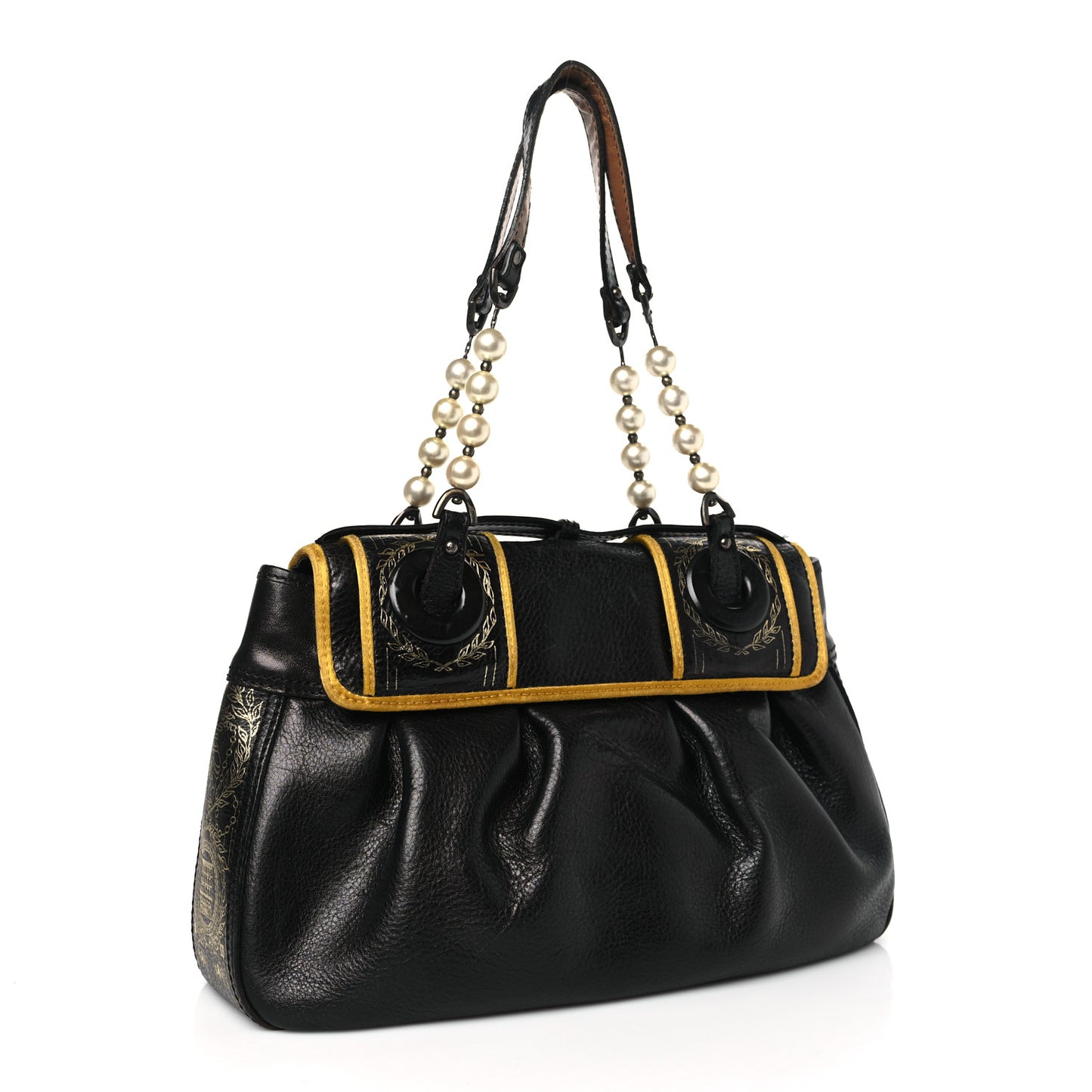 Calfskin Embellished B Bag Black