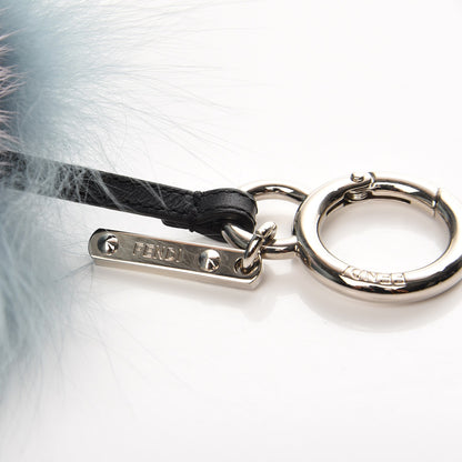 Fendi Fox Mink Rabbit Fur Vitello Flamingo Mini Monster Bag Bug Charm Lagoon Black Multicolor 3 of 3