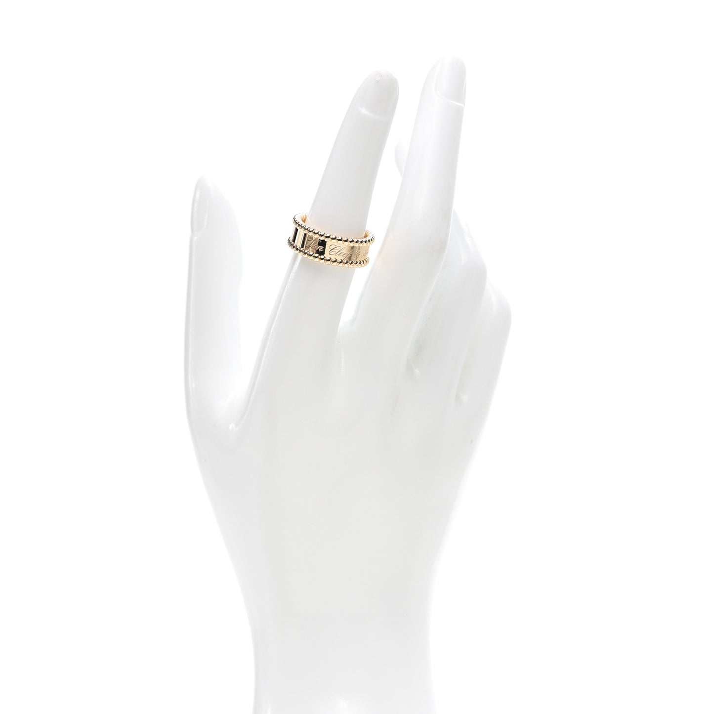 18K Yellow Gold Perlee Signature Ring 54 7