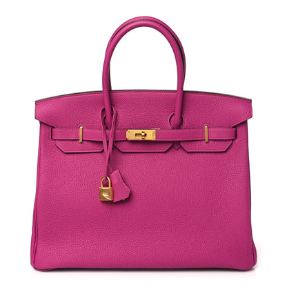Hermes Togo Horseshoe Birkin 35 Rose Poupre Rose Extreme 1 of 10