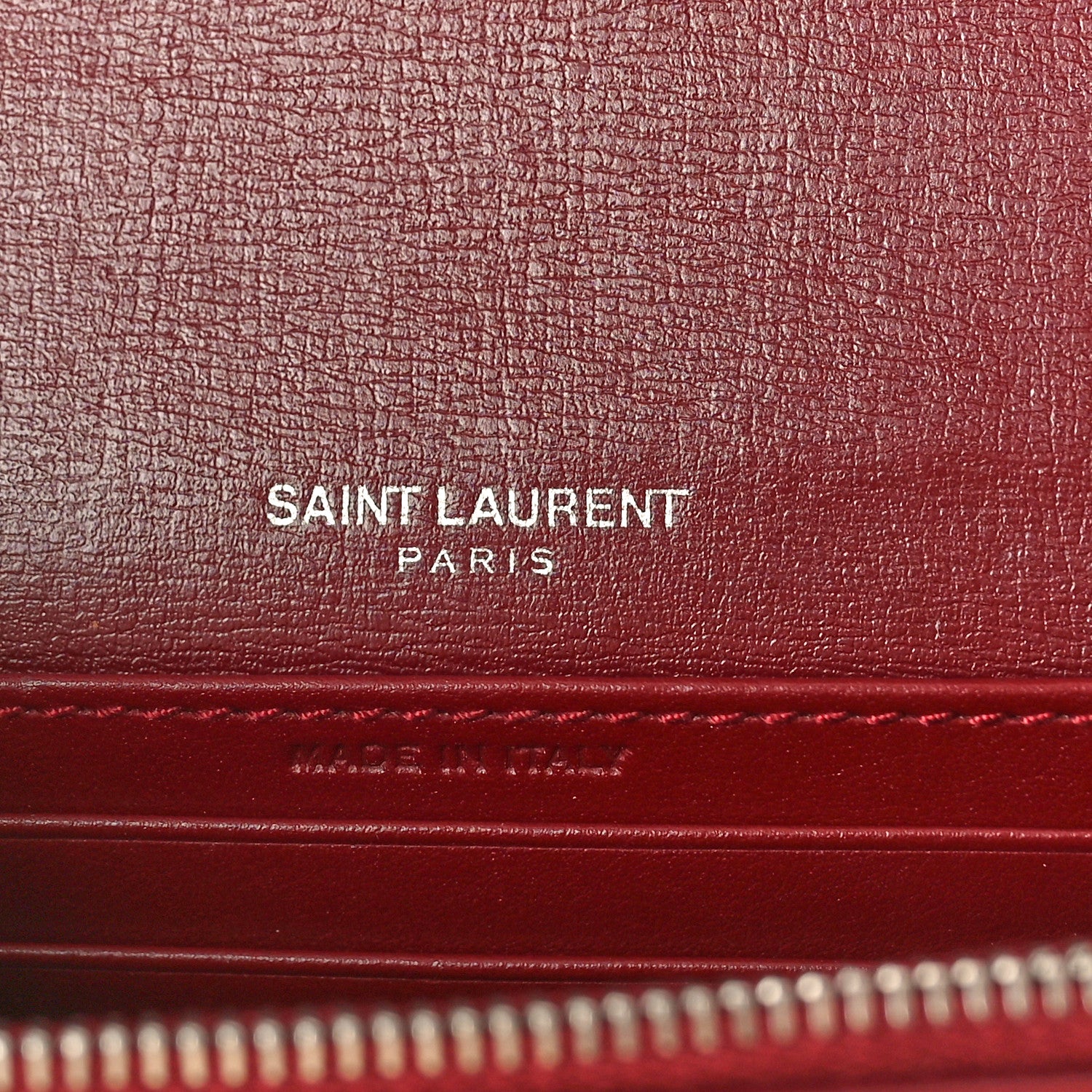Saint Laurent Calfskin Monogram Sunset Chain Wallet Palissandre 6 of 10