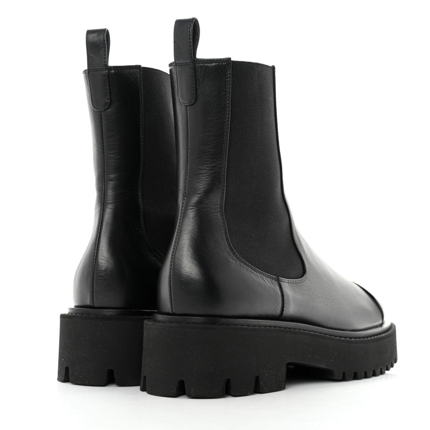 Chanel Crumpled Calfskin Patent Cap Toe Short Boots 39 Black 4 of 9