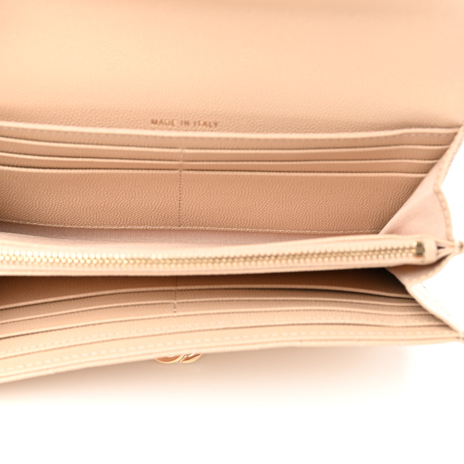 Chanel Caviar Quilted Large Golden Class Gusset Flap Wallet Beige 5 of 13