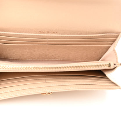 Chanel Caviar Quilted Large Golden Class Gusset Flap Wallet Beige 5 of 13
