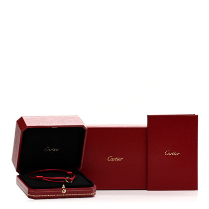 Cartier 18K Pink Yellow White Gold Trinity Cord Bracelet Red 4 of 4