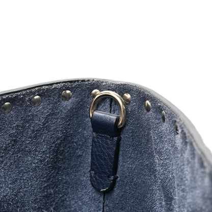 Valentino Garavani Grained Calfskin Rockstud Shoulder Tote Marine 9 of 17