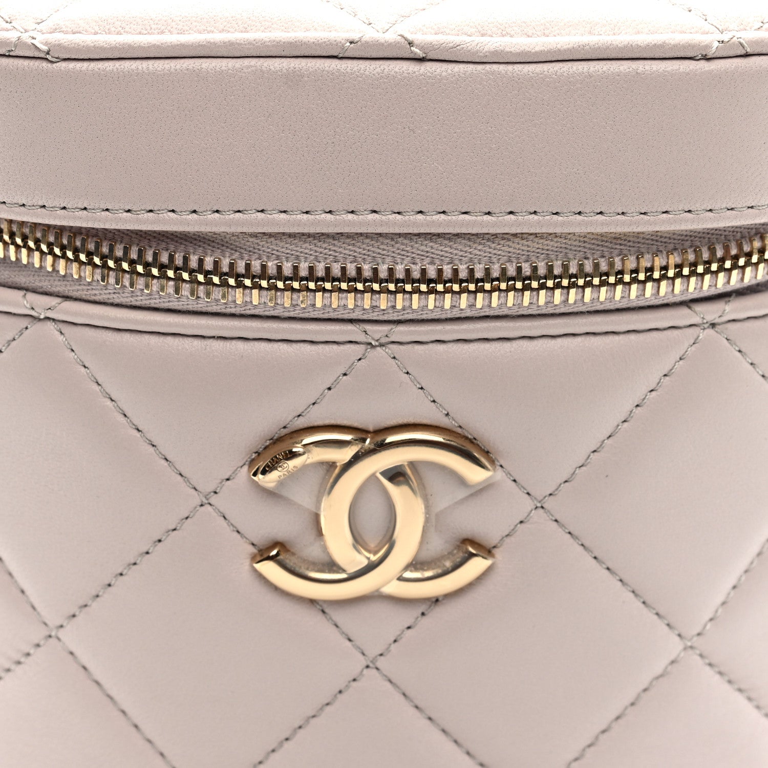 Chanel Lambskin Quilted Trendy Vanity Case Lilac 8 of 10