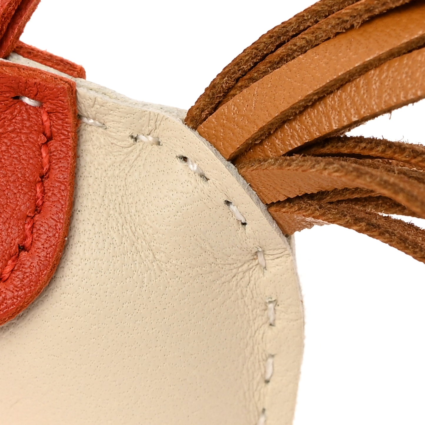 Milo Lambskin Grigri Rodeo Horse Bag Charm PM Craie Sesame Cornaline