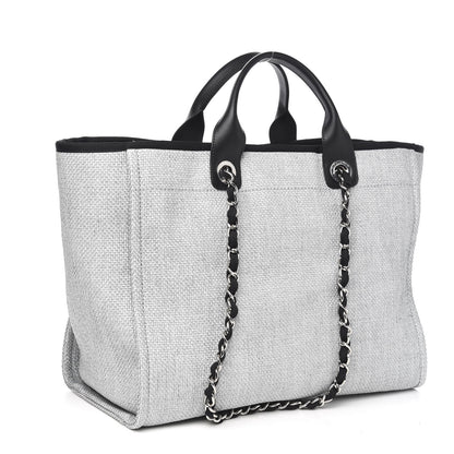 Chanel Canvas Medium Deauville Tote Grey 2 of 9