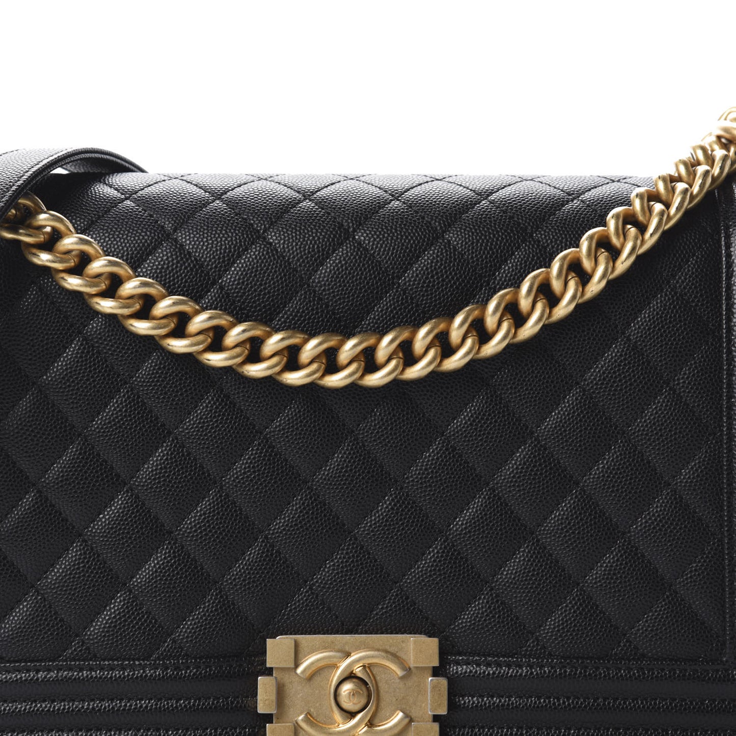 Caviar Quilted New Medium Boy Flap Black