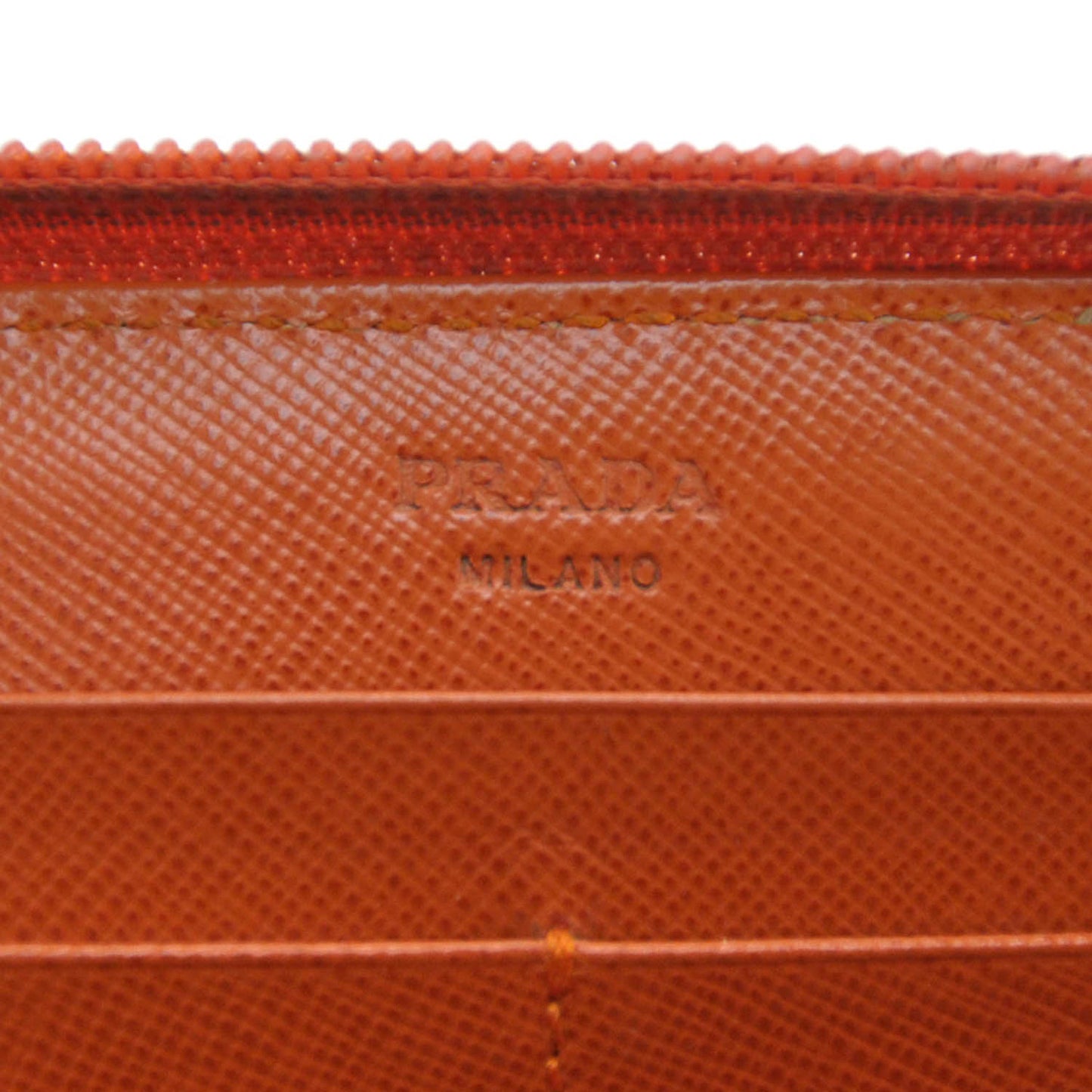 Saffiano Zip Around Wallet Papaya