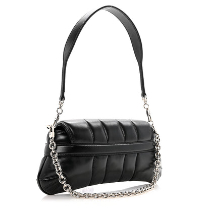 Gucci Nappa Vertical Matelasse Small Maxi Horsebit Chain Shoulder Bag Black 3 of 10