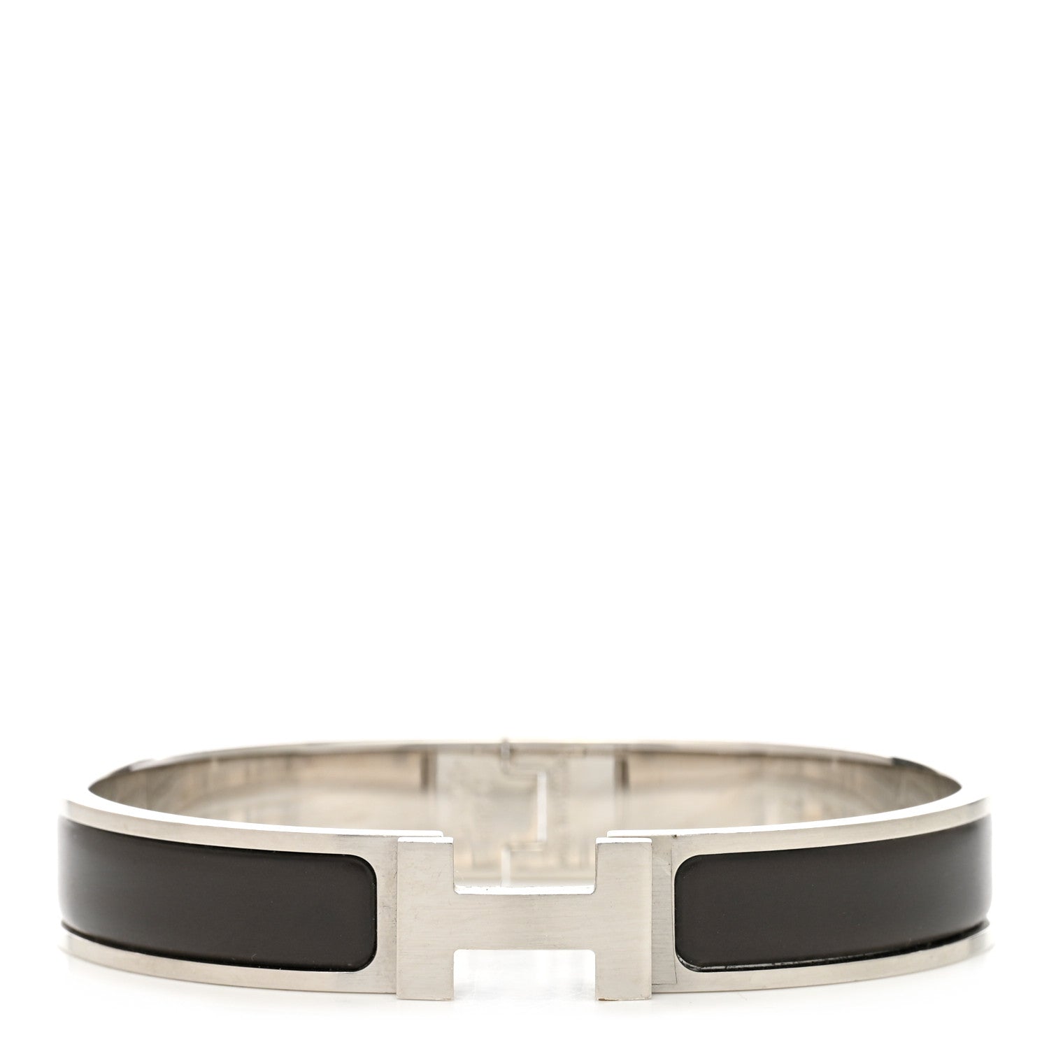 Hermes Matte Enamel Narrow Clic Clac HH Bracelet T5 Etain 1 of 5