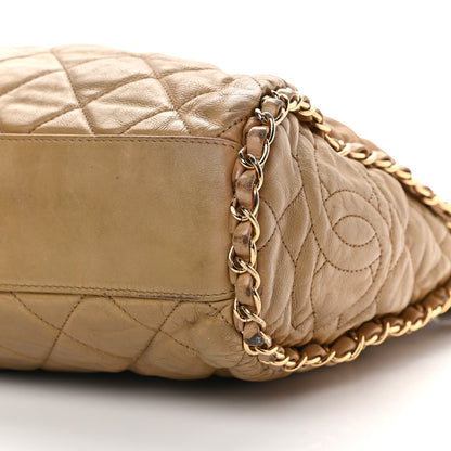 Chanel Calfskin Quilted Medium Chain Me Hobo Beige 8 of 8