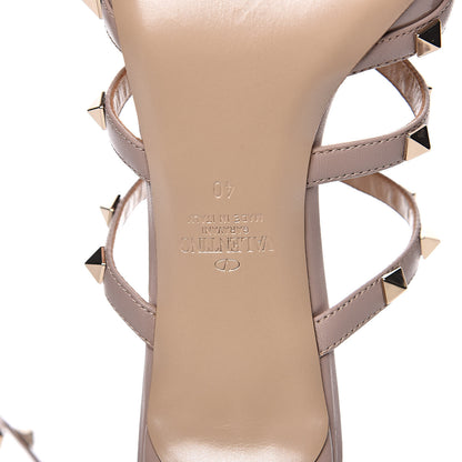 Valentino Garavani Patent Nappa Rockstud 50mm Cage Mules 40 Poudre 7 of 8