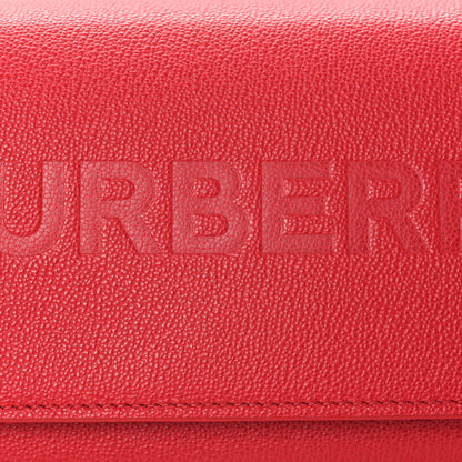 Burberry Grainy Calfskin Logo Henley Wallet On Chain Red 9 of 15