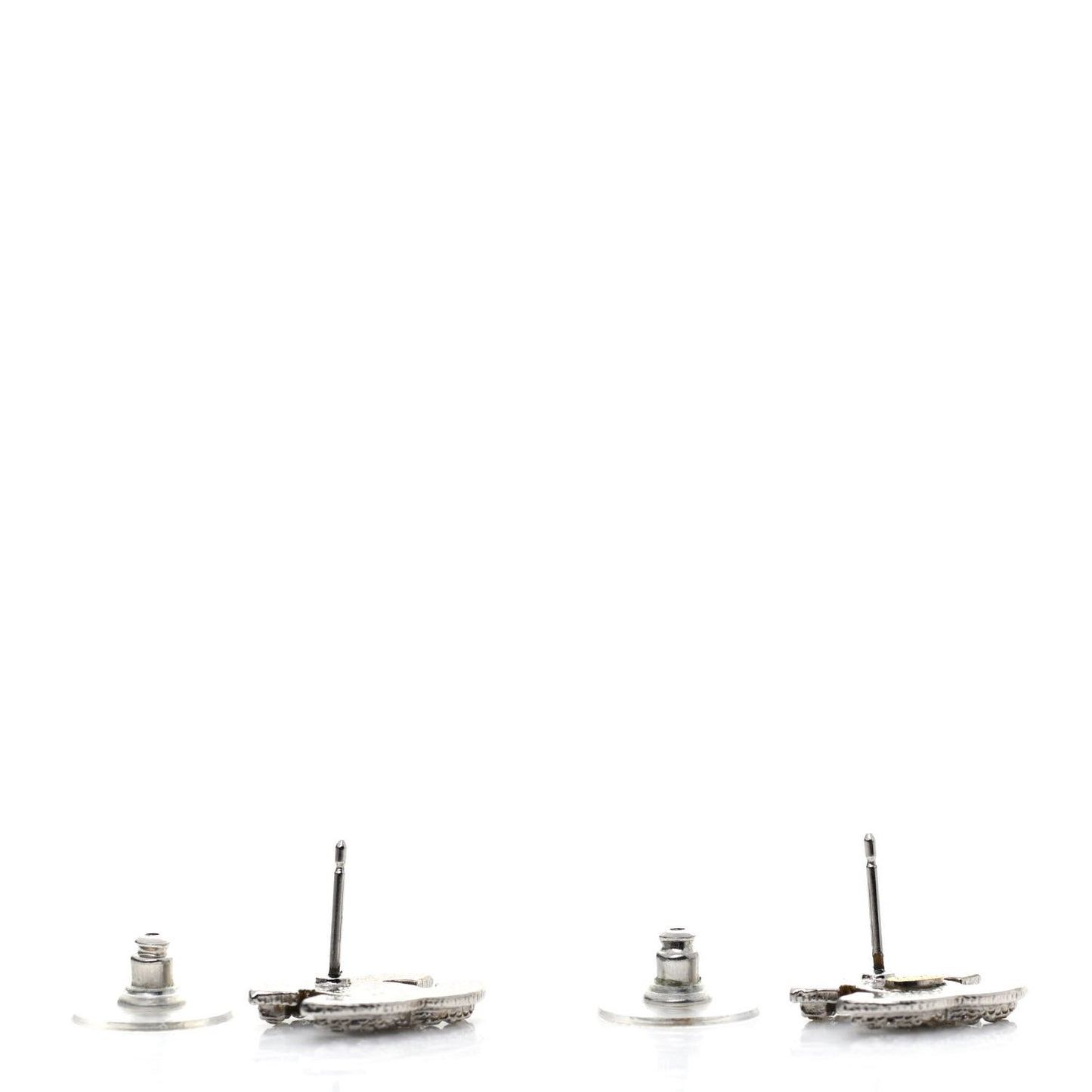 Crystal Mini CC Earrings Silver