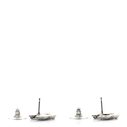 Chanel Crystal Mini CC Earrings Silver 3 of 5