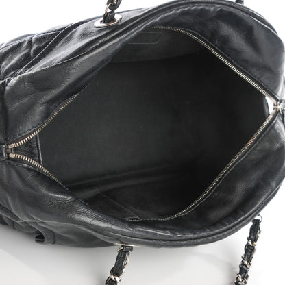 Chanel Calfskin Quilted Bowling Bag Black 5 of 7