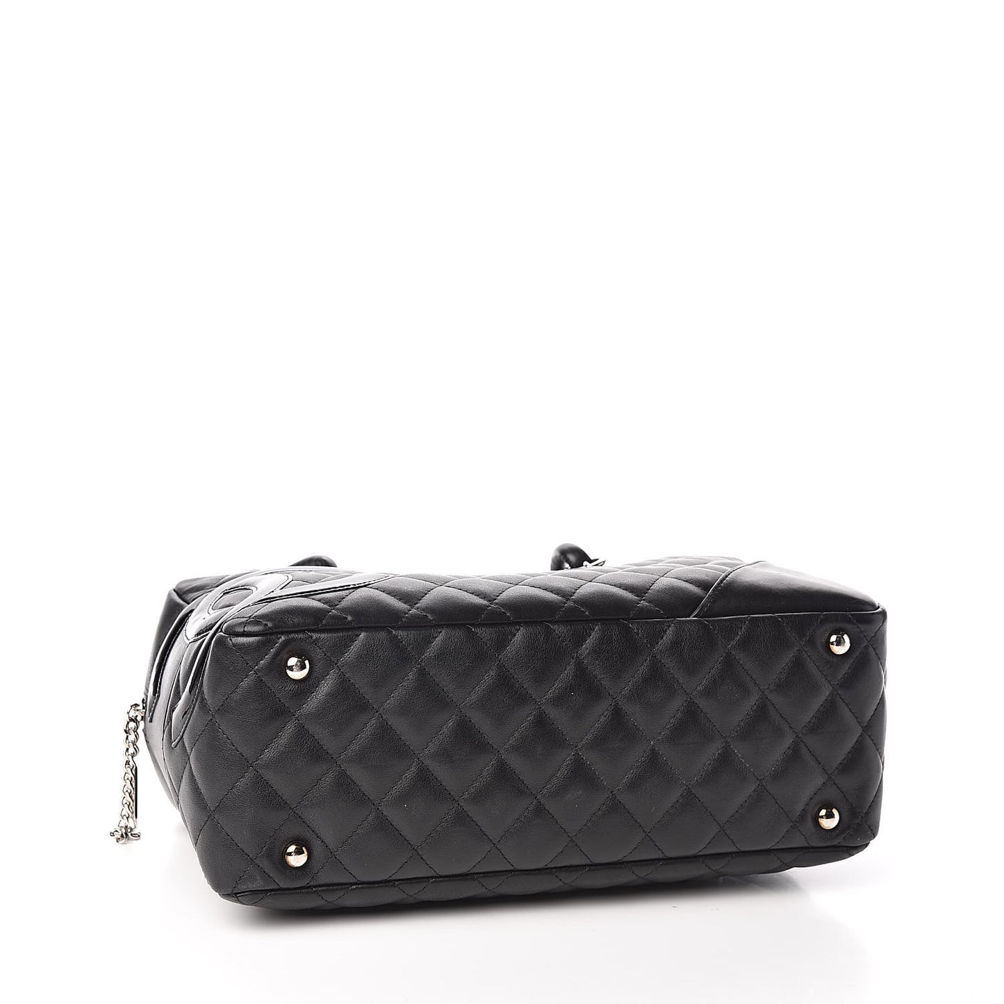 Calfskin Quilted Large Cambon Bowler Black