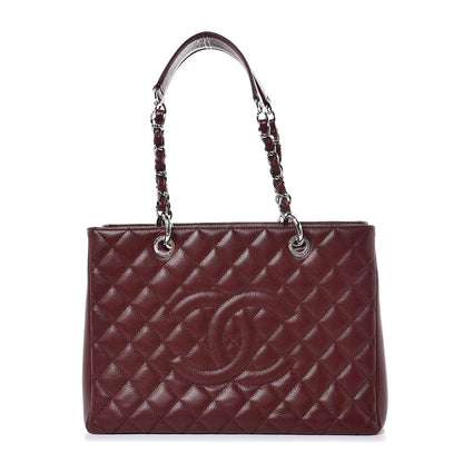 Chanel Caviar Quilted Grand Shopping Tote GST Dark Burgundy 1 of 7