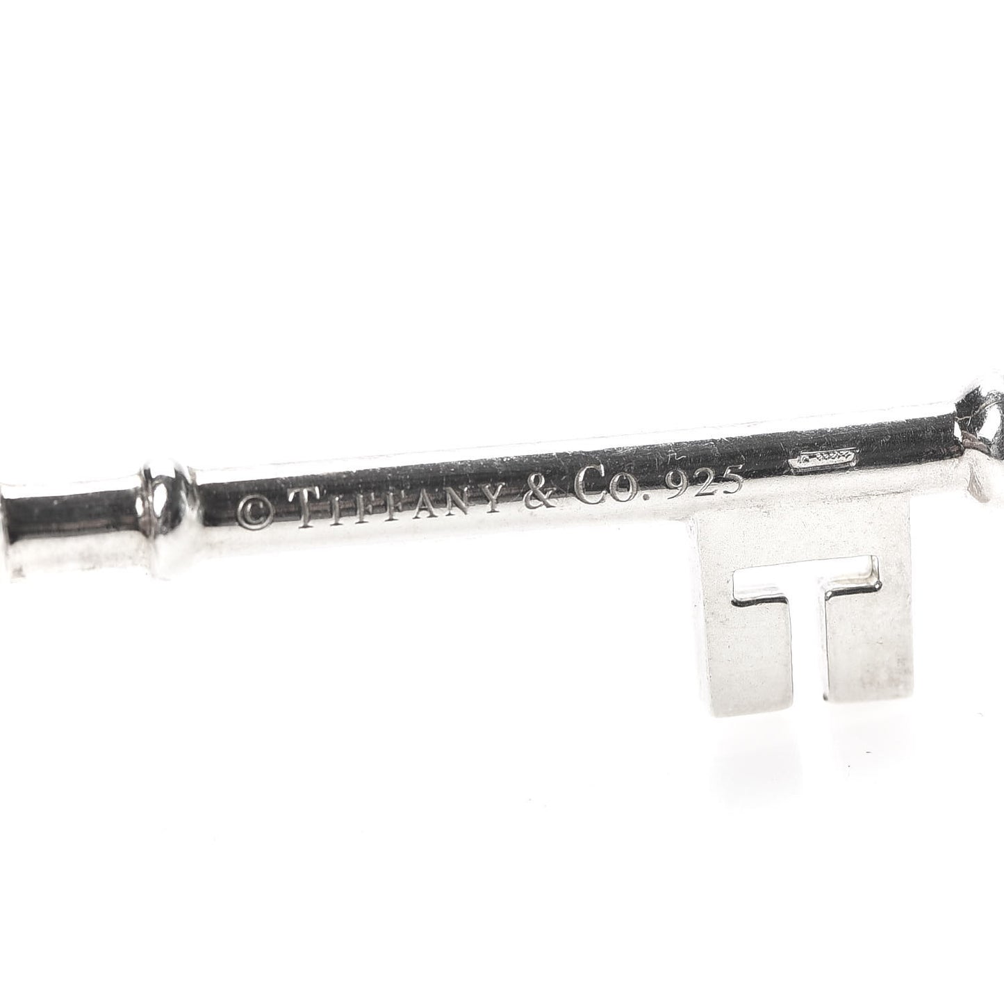 Sterling Silver Diamond Large Blossom Key Pendant