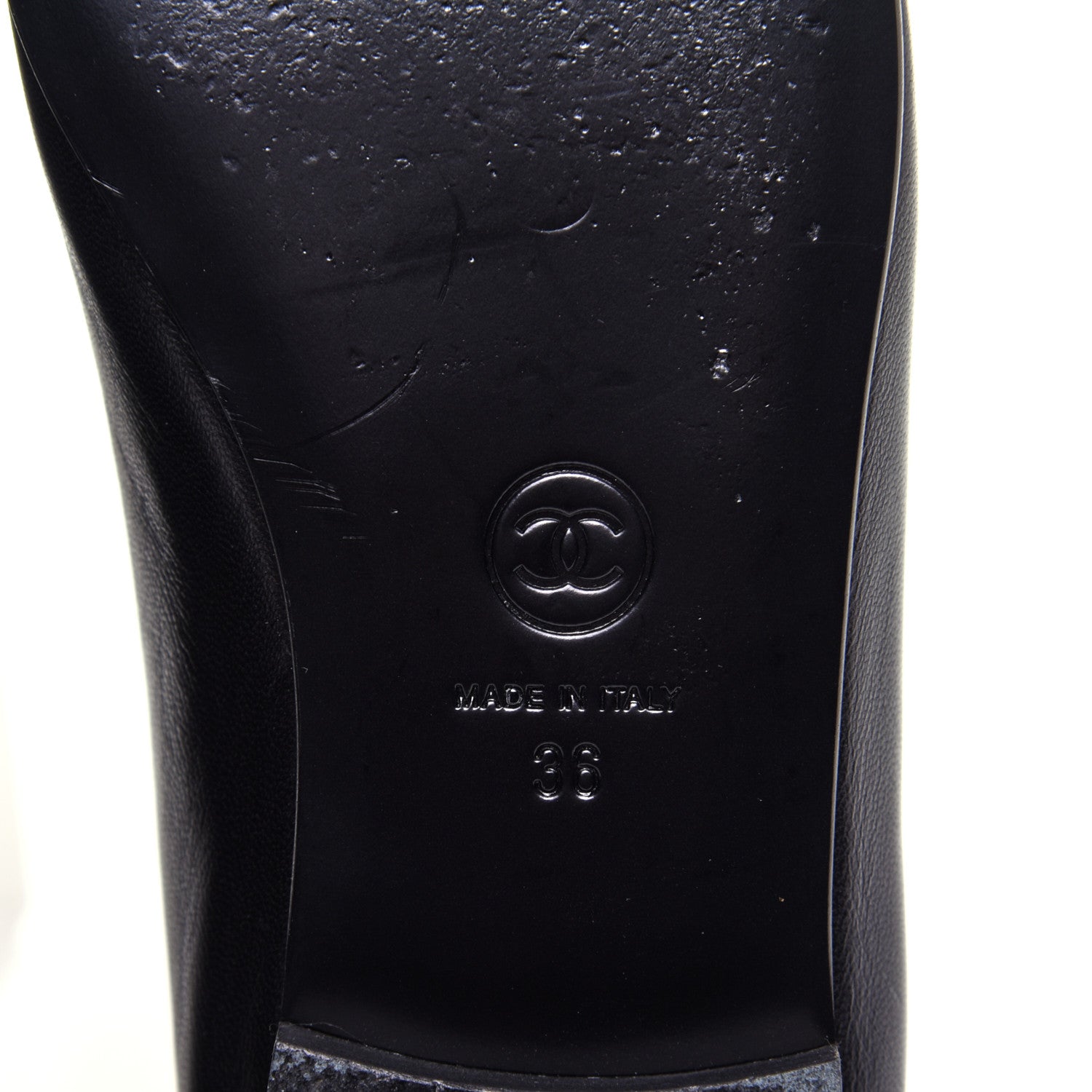 Chanel Lambskin Patent Calfskin CC Cap Toe Ballerina Flats 36 Black 10 of 14