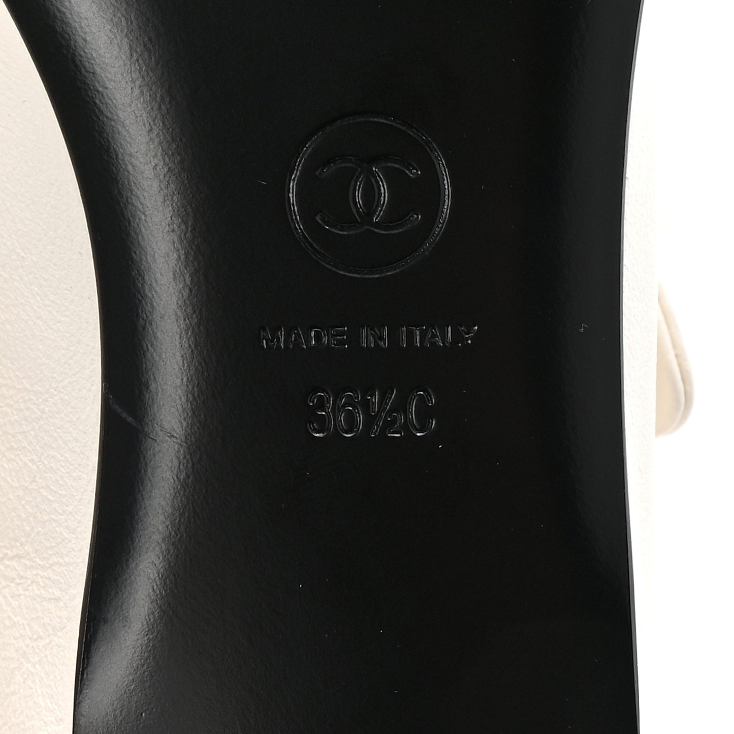 Lambskin Bow Mary Jane Flats 36.5 White Black