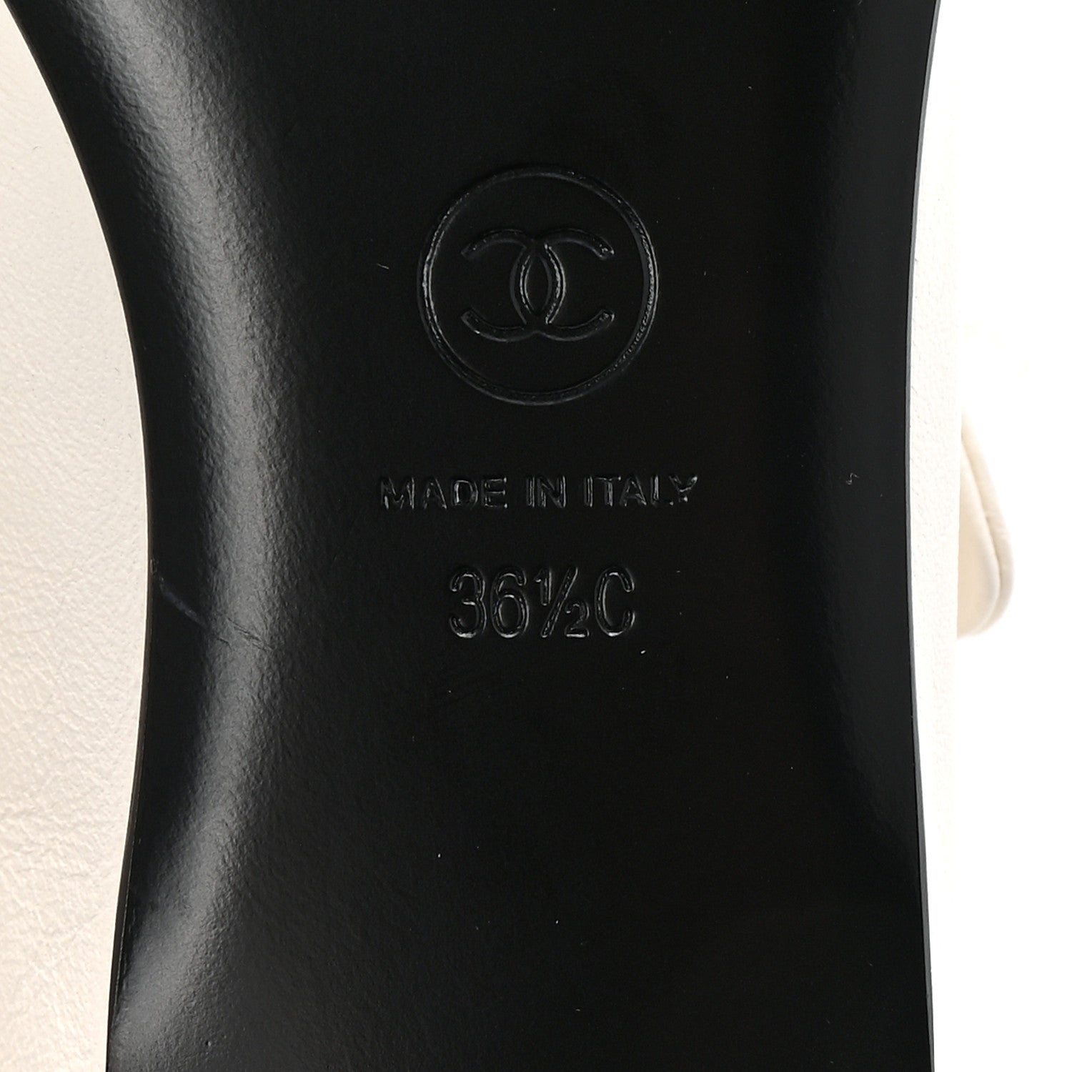 Chanel Lambskin Bow Mary Jane Flats 36.5 White Black 7 of 10