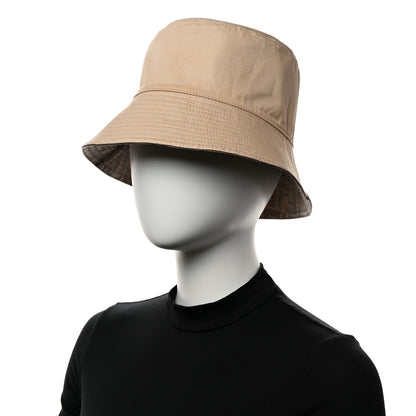 Fendi Technical Fabric FF Reversible Bucket Hat S Tobacco Beige 3 of 15