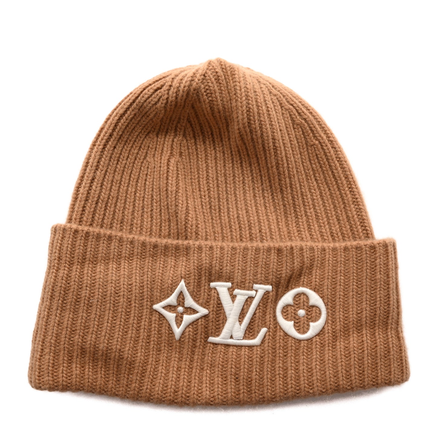 Wool LV Headline Beanie Camel