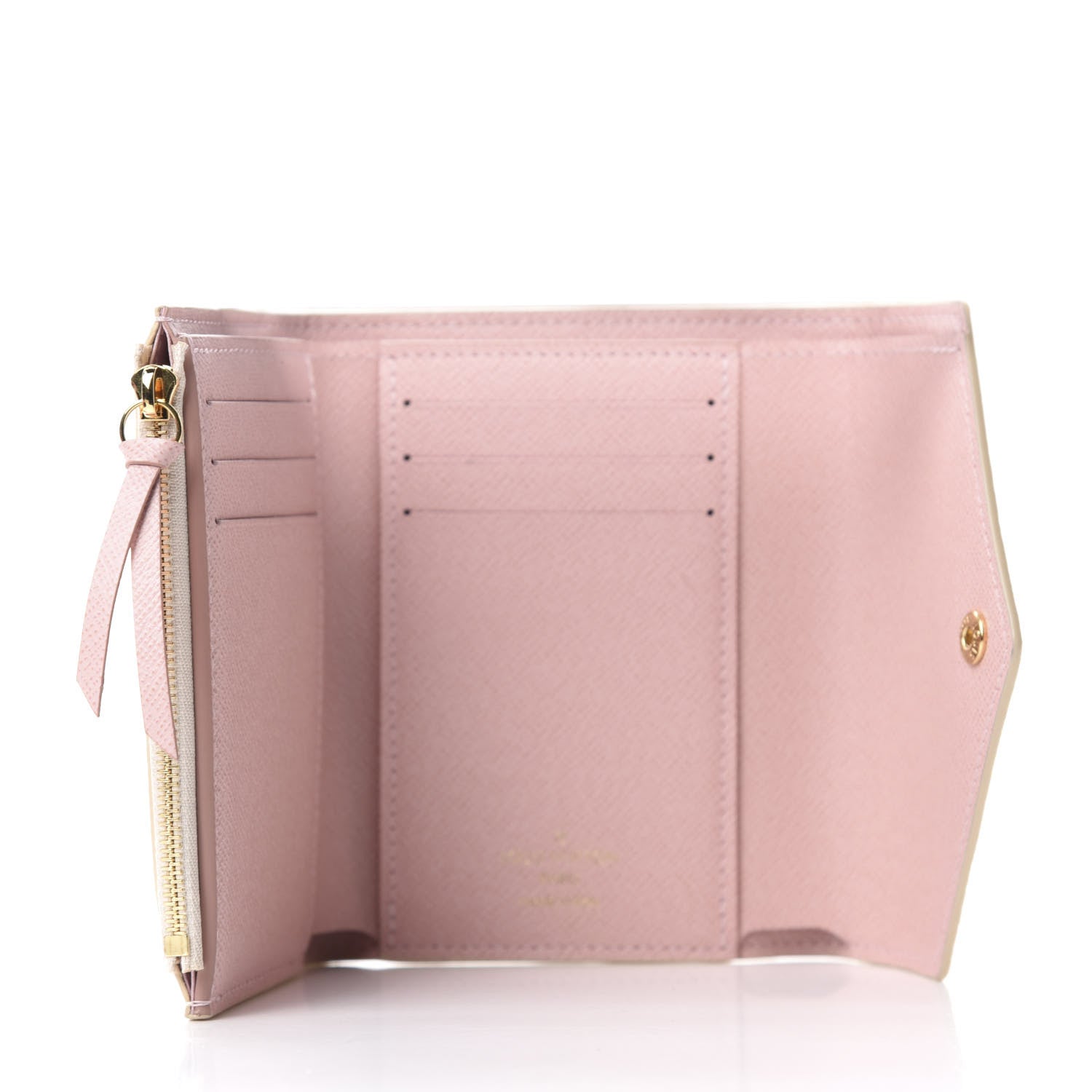 Louis Vuitton Damier Azur Victorine Wallet Rose Ballerine 5 of 8