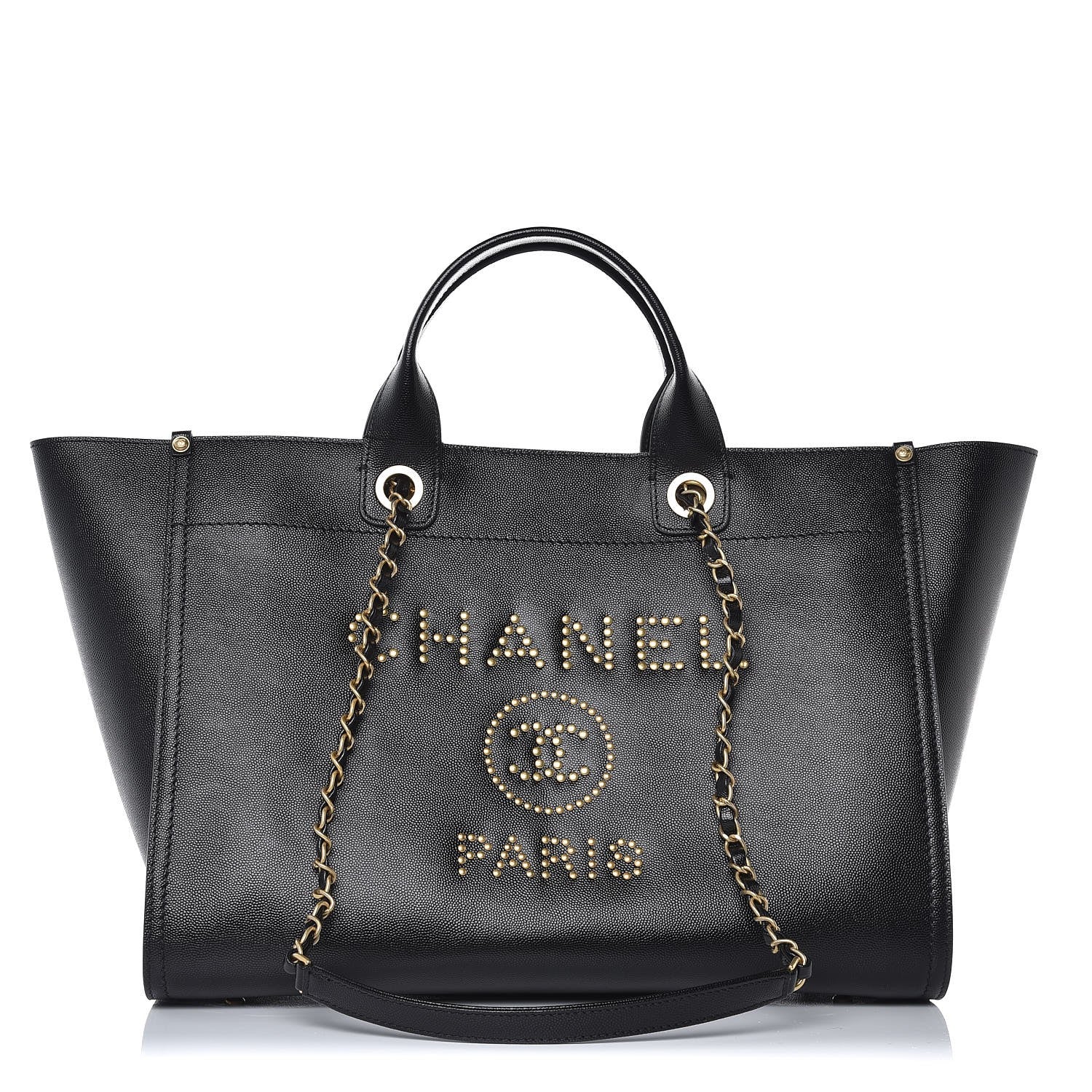 Chanel Caviar Medium Studded Deauville Tote Black 1 of 8