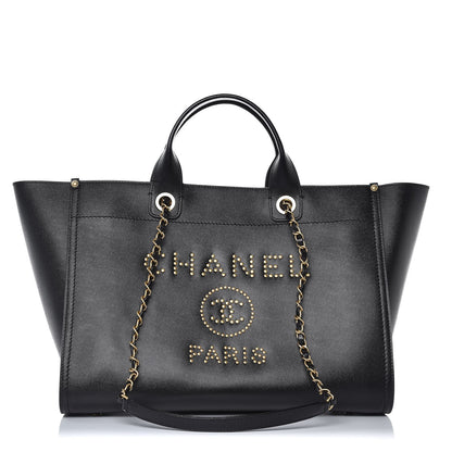 Chanel Caviar Medium Studded Deauville Tote Black 1 of 8