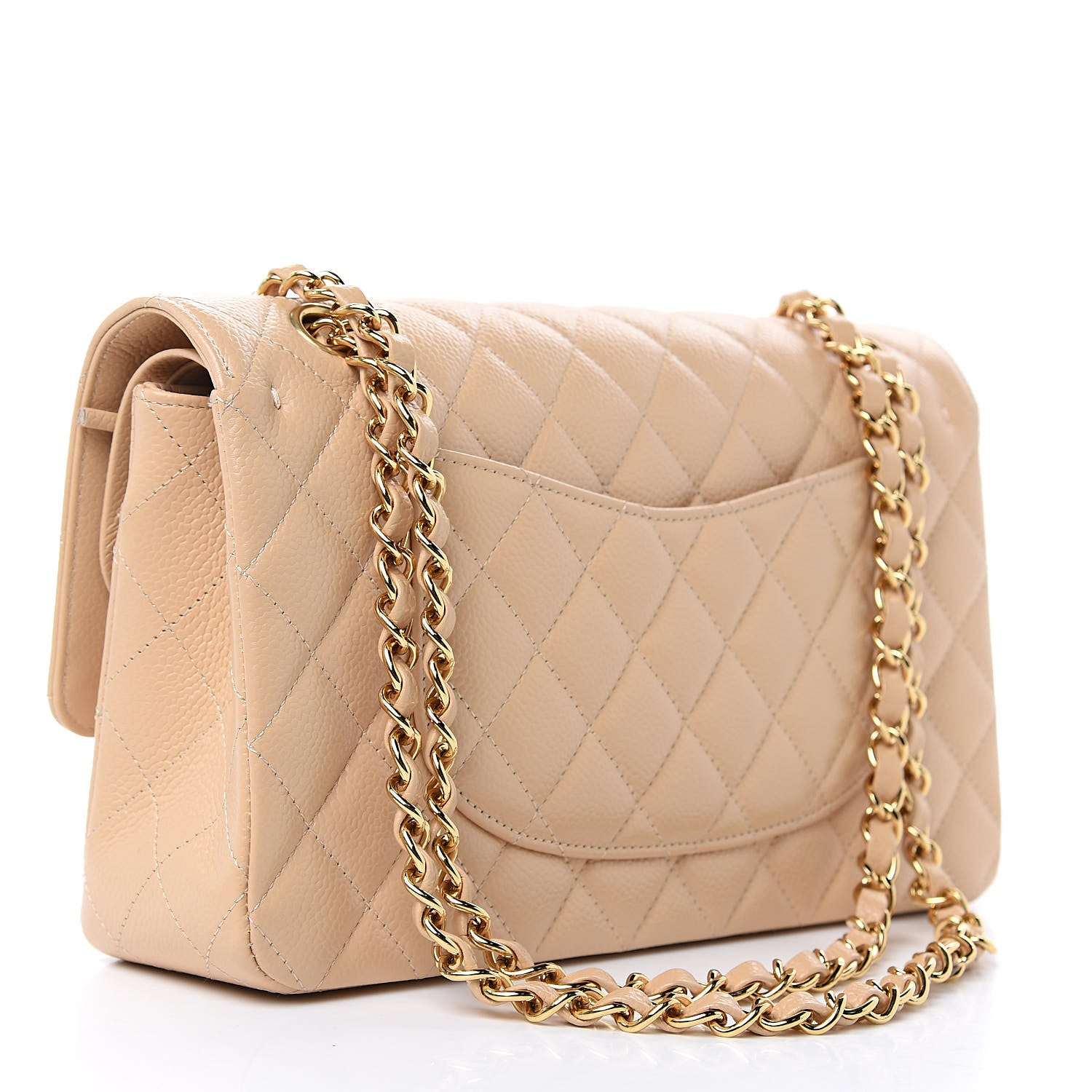 Chanel Caviar Quilted Medium Double Flap Beige Clair 3 of 11