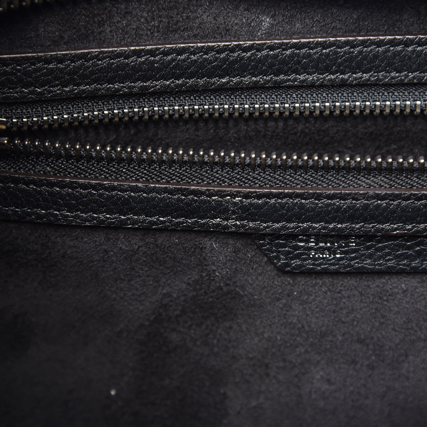Drummed Calfskin Mini Luggage Black