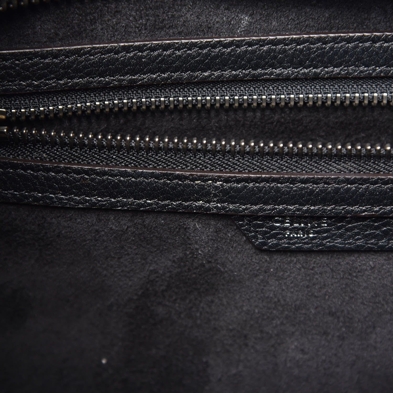 Celine Drummed Calfskin Mini Luggage Black 10 of 19