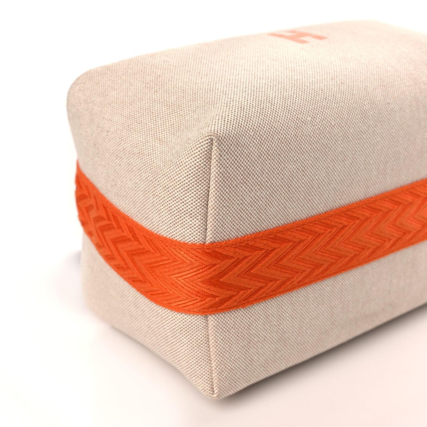 Canvas Large Bride-A-Brac Pouch Natural Orange