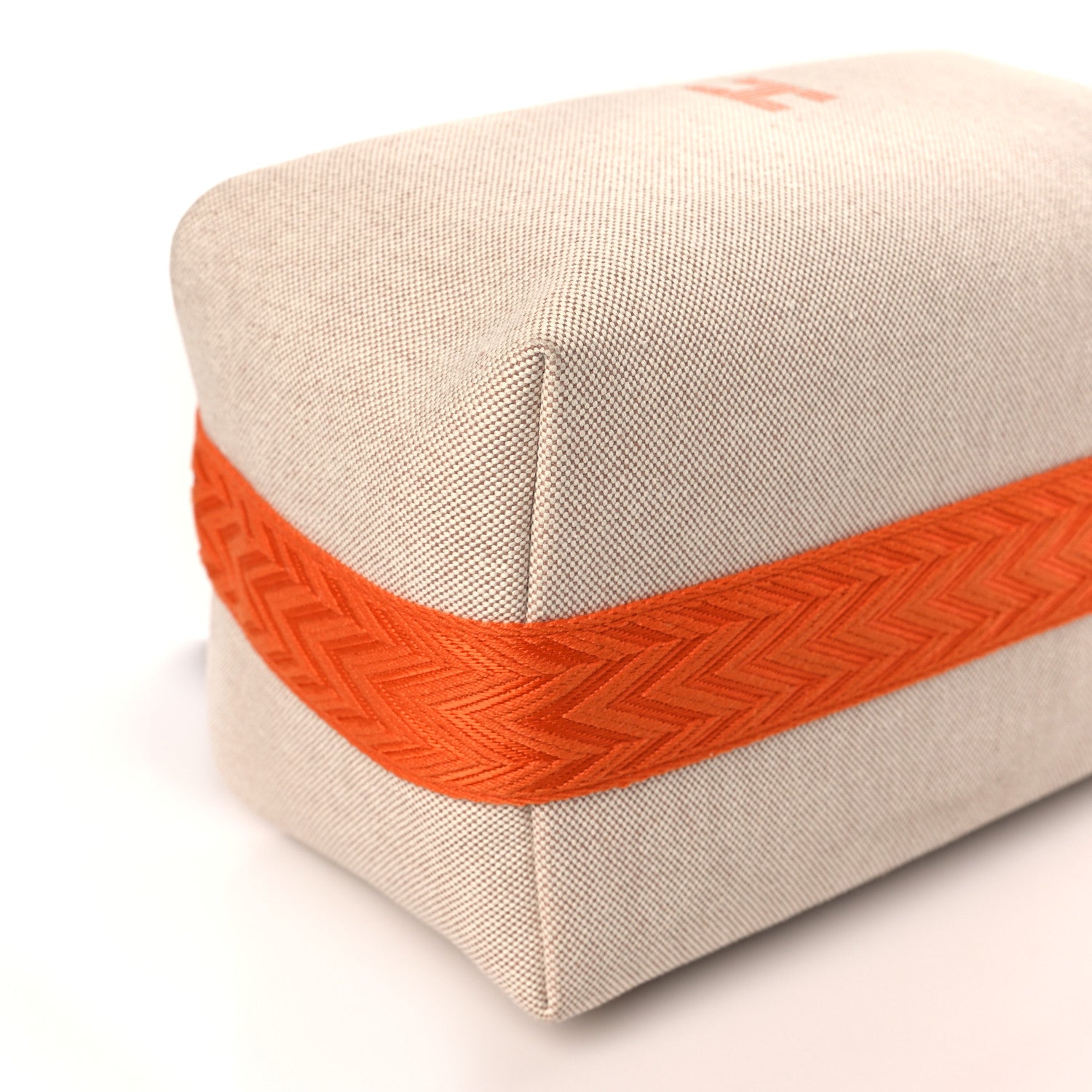 Hermes Canvas Large Bride-A-Brac Pouch Natural Orange 7 of 8