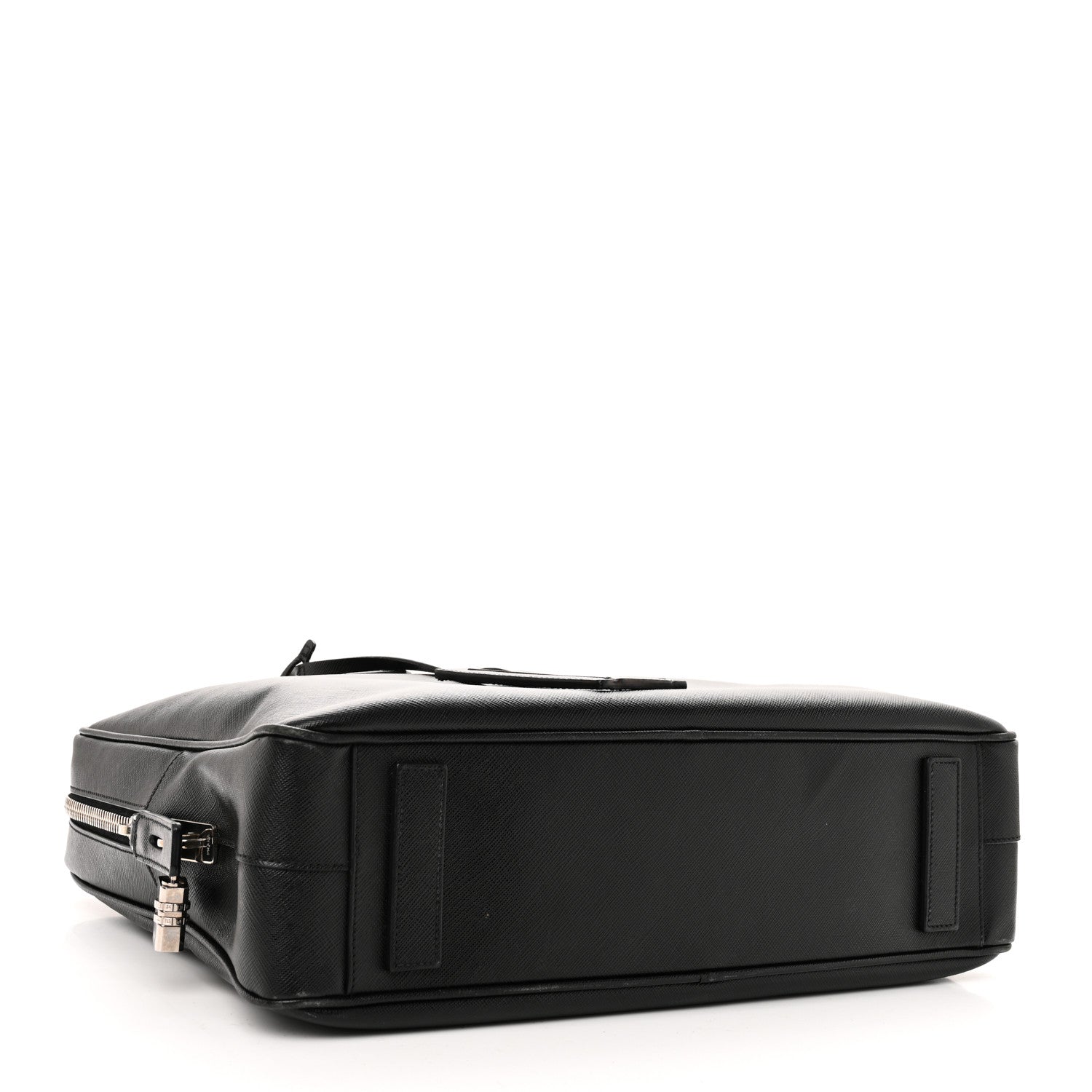 Prada Saffiano Travel Briefcase Black 4 of 9