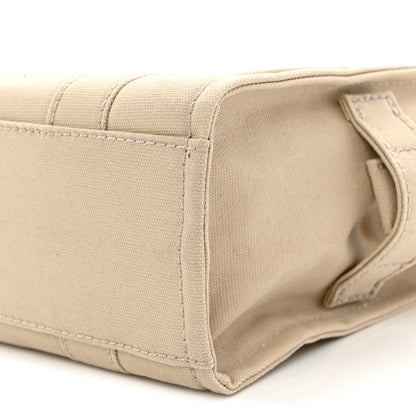 Marc Jacobs Cotton Canvas Colorblock Small The Traveler Tote Bag Beige Multicolor 9 of 10