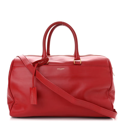 Saint Laurent Calfskin Classic Duffle 12 Bag Red 1 of 10