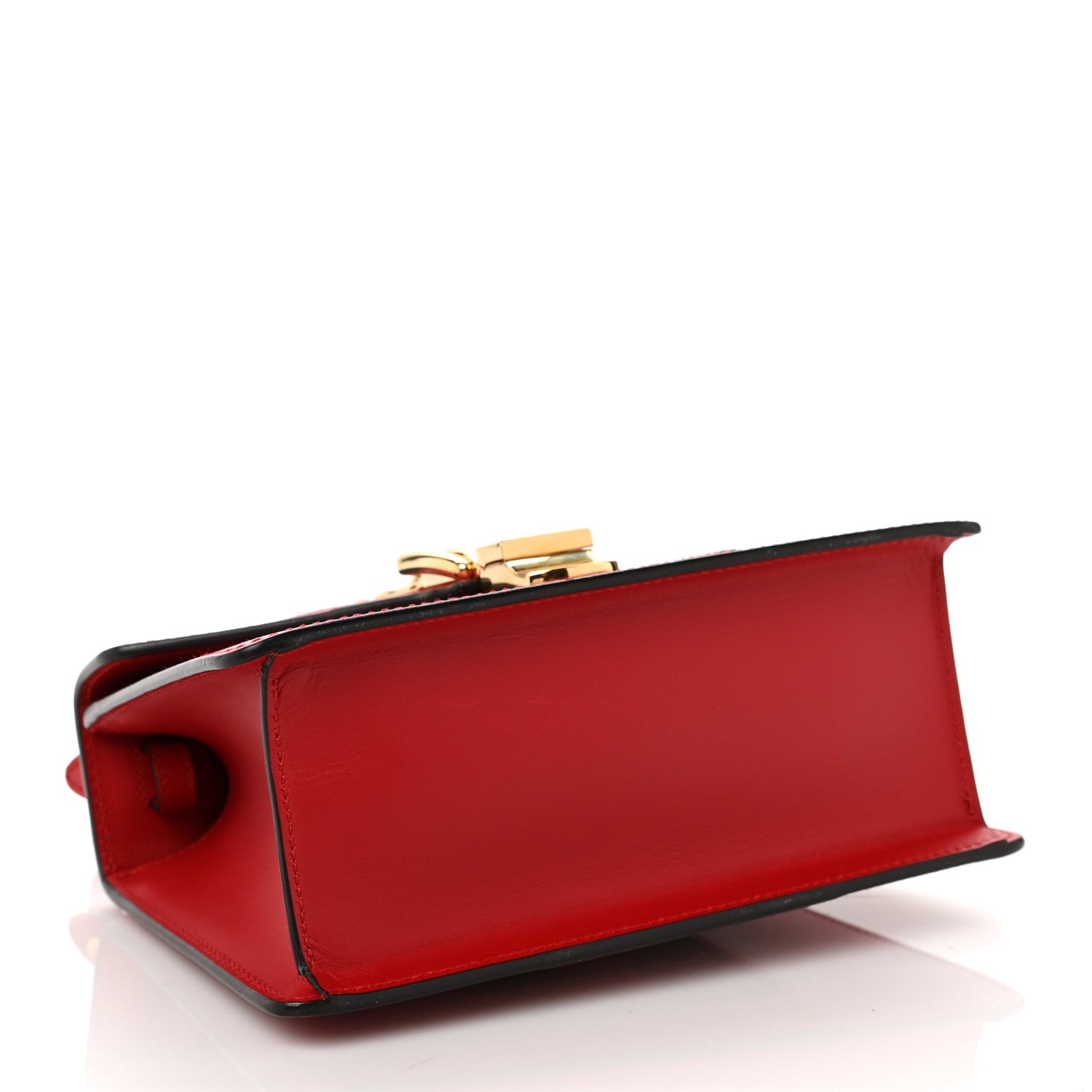 Gucci Calfskin Mini Sylvie Top Handle Bag Hibiscus Red 3 of 9